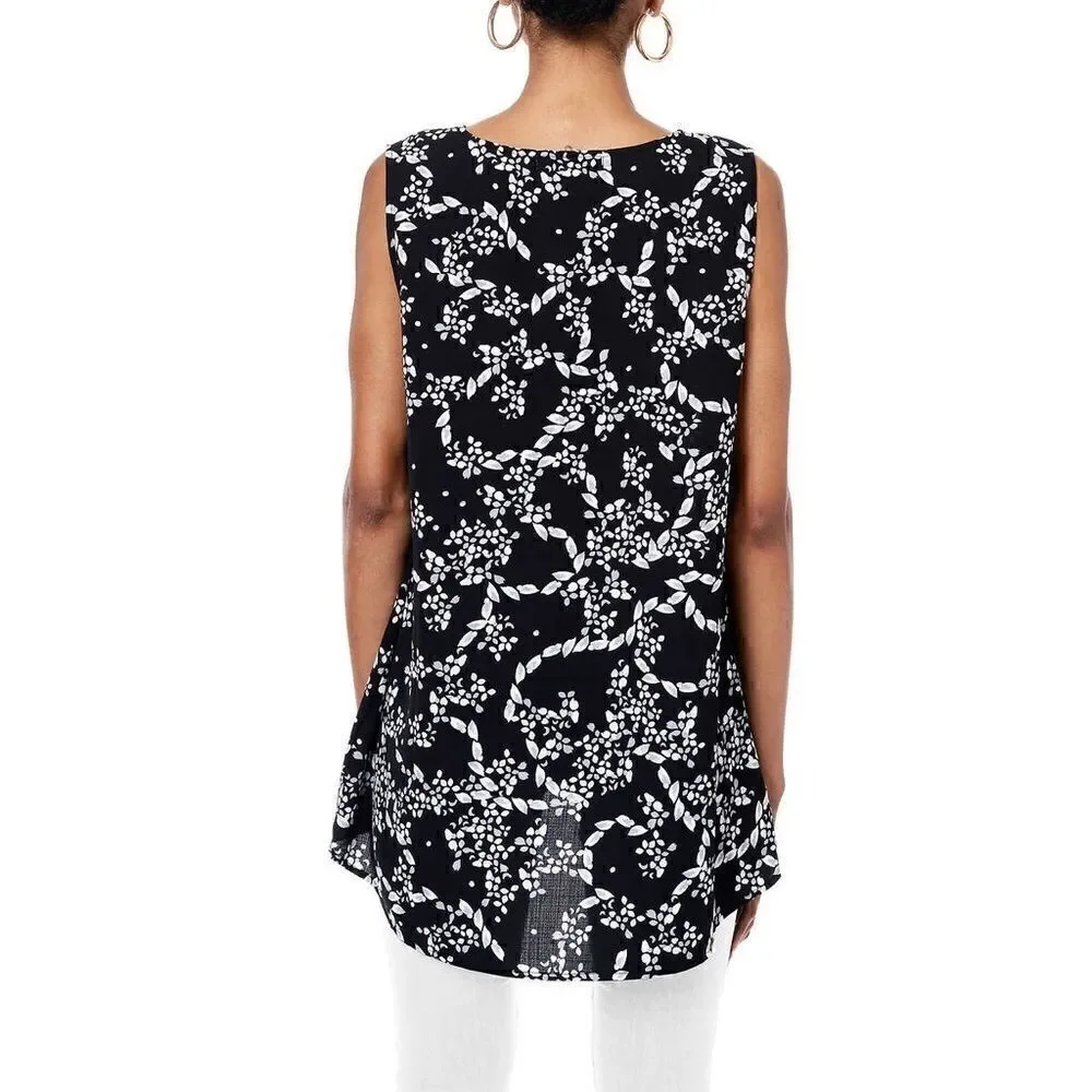 FEVER Ladies Versatile High-Low Sleeveless Tunic - Picture 4 of 5